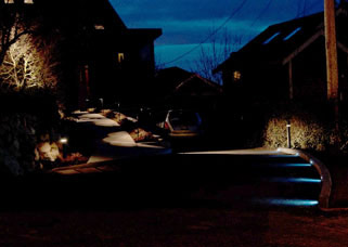 Shelton residence path and bollard lighting